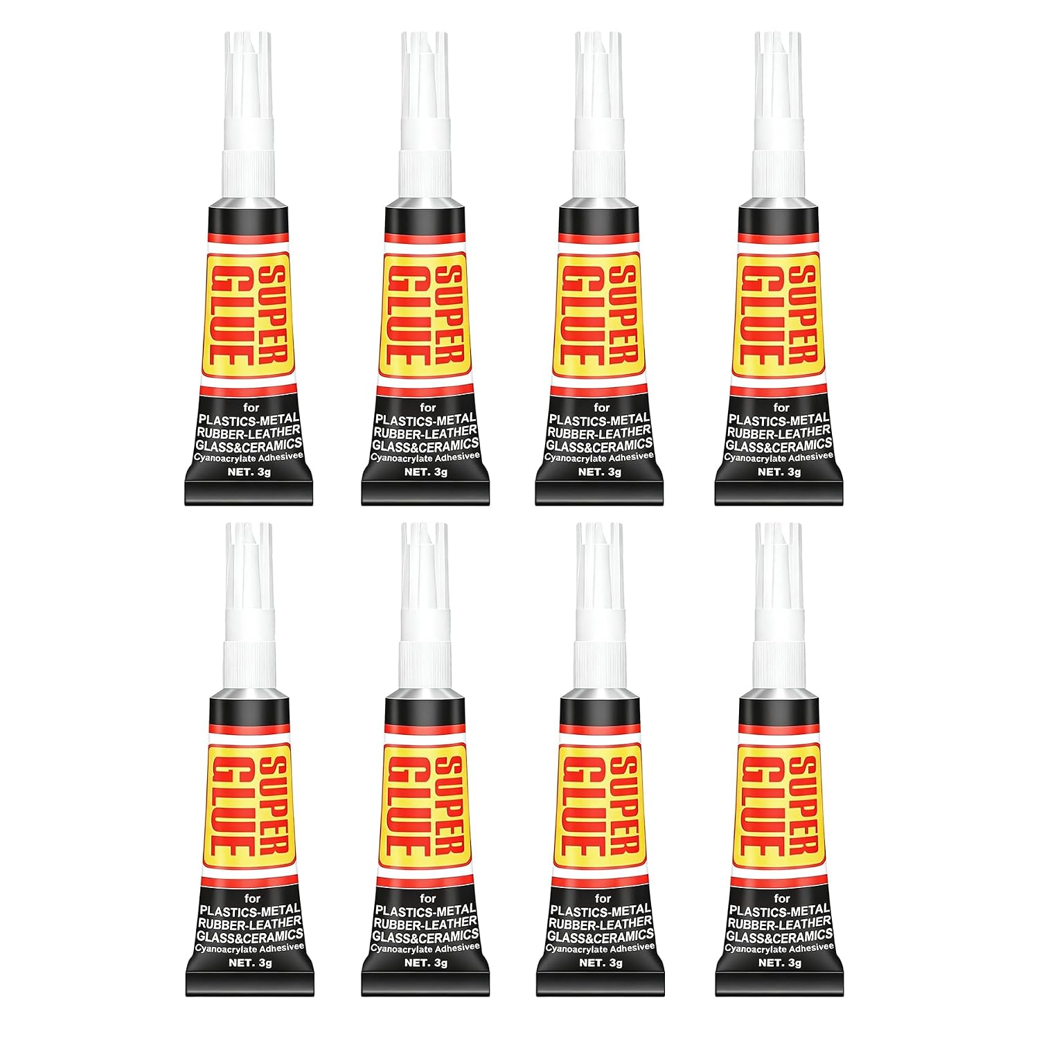 X 3 G Tuben Starker Sekundenkleber, Extra Starker Allzweckkleber Sofort Trocknender Universal-sekundenkleber Für Alle Oberflächen, Für Kunststoff, Metall, Gummi, Leder, Glas, Holz, Reparaturen