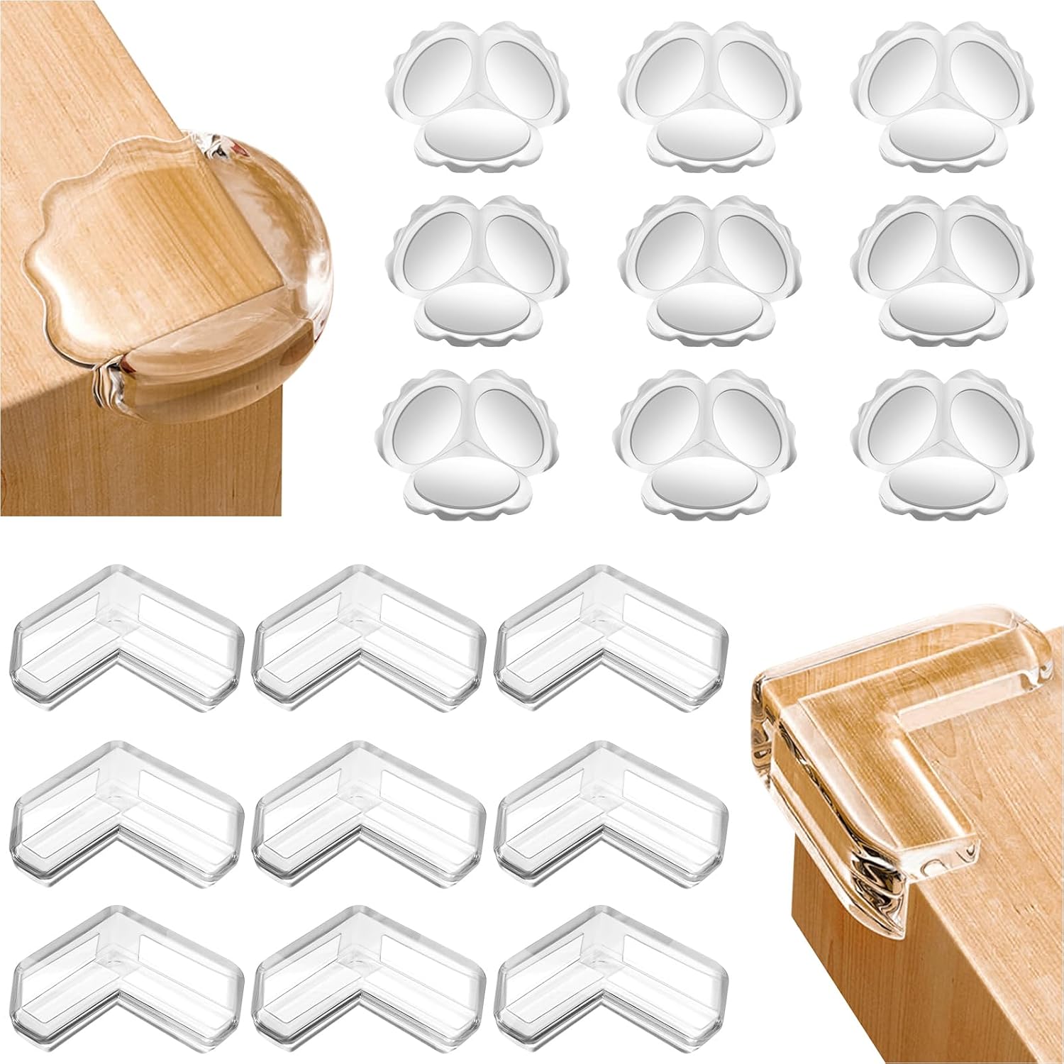 Eckenschutz Für Babymöbel, 18-teiliges Set, Eckenschutz Für Kindertische, Eckenschutz Für Möbel, Kinderbett, Kamin, Tisch, Weiche Ecken Und Kanten – Transparent