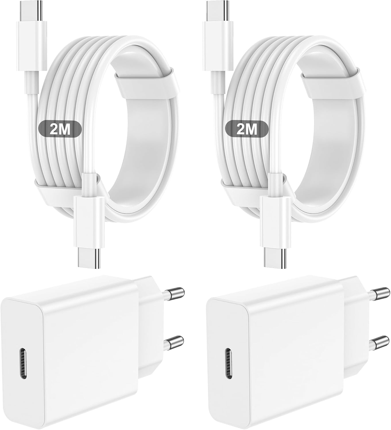 2er-pack Schnellladegerät Mit Usb-c-anschluss, Typ-c-netzteil Usb-c-ladefunktion Für Iphone 17/16/15/pro/pro Max/plus/ipad/samsung Galaxy S25/s24/s23/s22/s21/a17, Google Pixel
