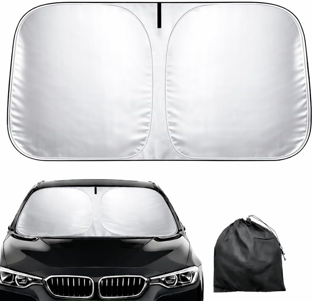 Auto-windschutzscheiben-sonnenschutz – Universeller Faltbarer Vorhang-sonnenschutz, Uv-schutz, Anti-hitze, Innenvorhang-sonnenschutz Für Alle Fahrzeuge (145 X 80 Cm)
