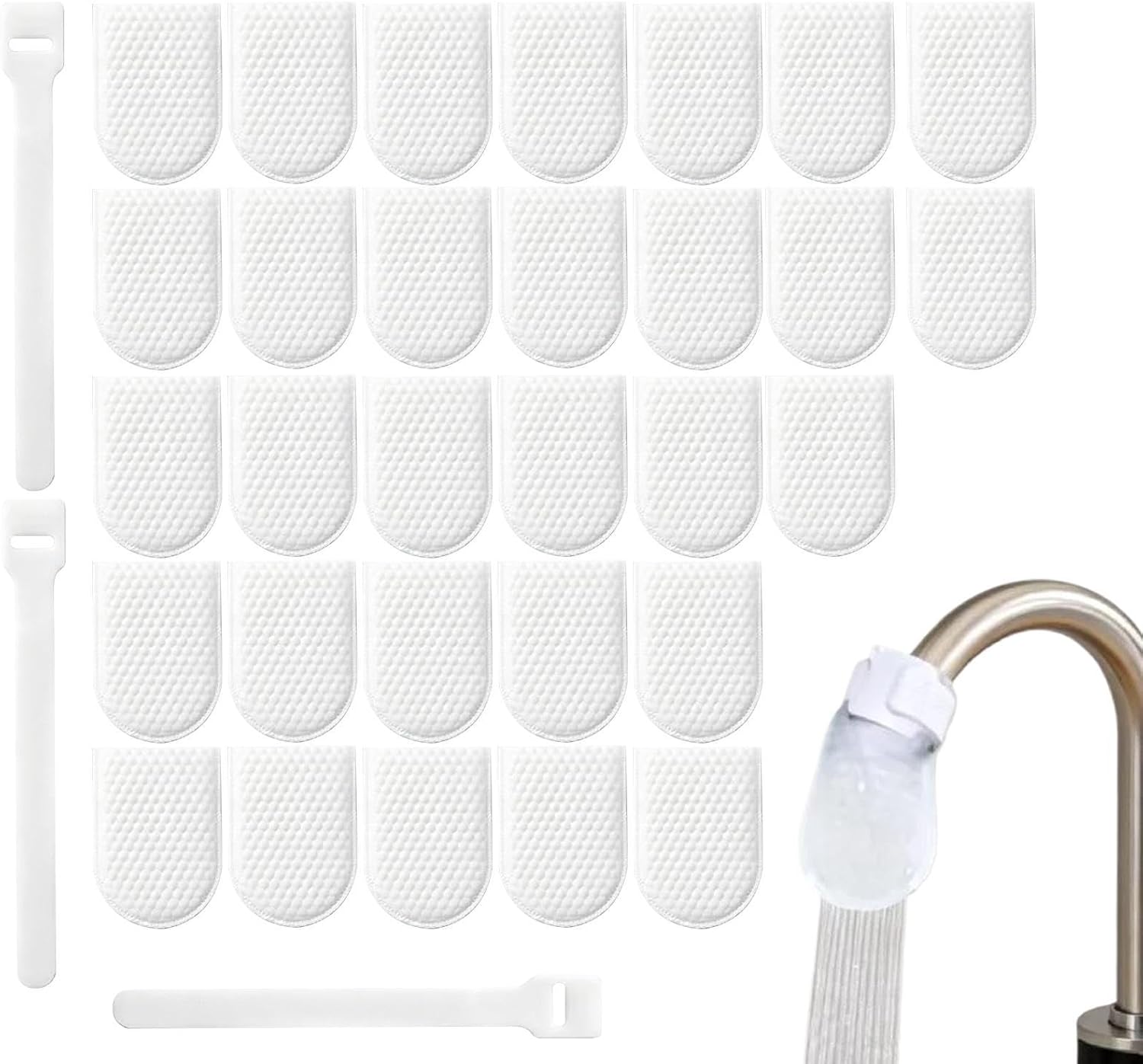 Wasserfilterbeutel Baumwollfilterbeutel Für Wasserhähne, 30 Stück Wasserhahnfilter Für Küchenspülen Baumwollfilter Für Wasserhähne Spritzschutz-filterhülle Für Optimalen Wasserdurchfluss, Rostfrei