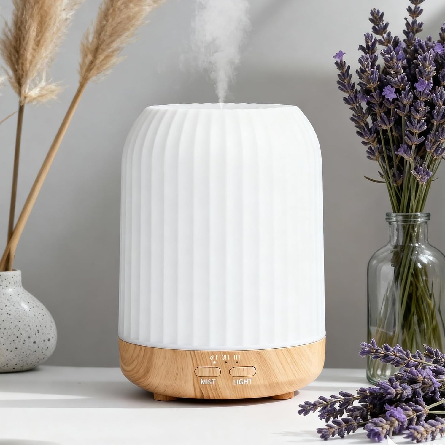 Aroma-diffusor, 250-ml-diffusor Für Ätherische Öle, Duftöl-diffusor Mit 7 Led-farben, Wasserloser Luftbefeuchter Mit Automatischer Abschaltung, Bpa-frei, Luftbefeuchter Für