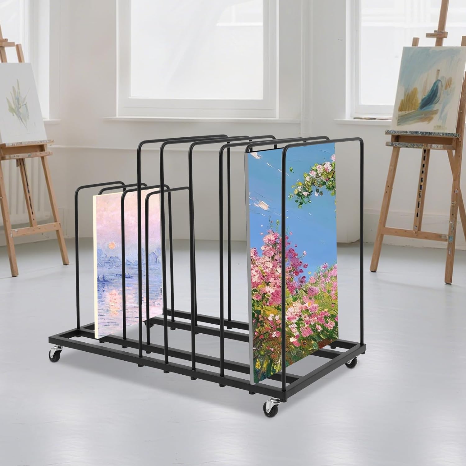 Kunst-aufbewahrungsregal Mit Rollen, Leinwand Aufbewahrungsregal Kunst-trockenständer Leinwand-organizer Kunstwerk-aufbewahrungsständer Für Leinwand, Zeichenbrett
