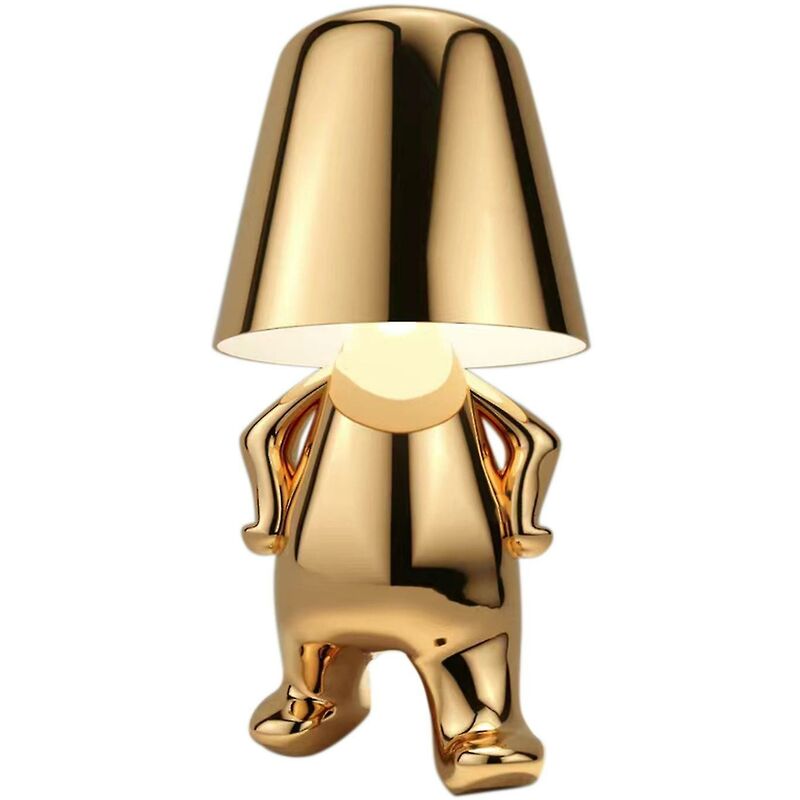 Golden Man Led Tischleuchte Dimmbar Mit Touch-sensor – Moderne Nachttischlampe & Bar-tischleuchte
