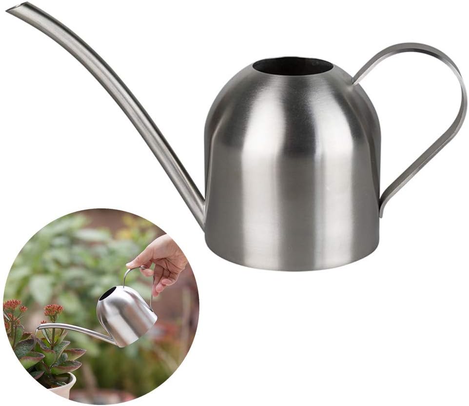 Gießkanne Aus Edelstahl, Kleiner Gießtopf Mit Langem Hals Für Zuhause, Drinnen, Draußen, Garten, Sukkulenten, 500 Ml (silber)