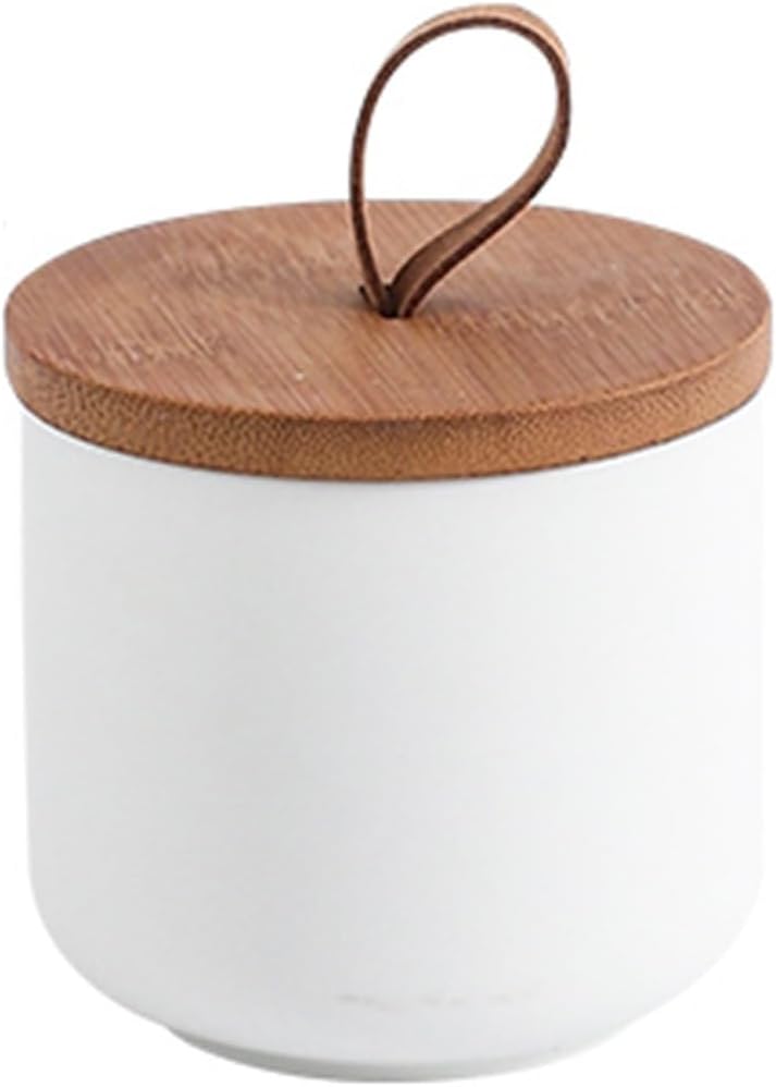 Vorratsglas, Keramikgefäße, Küchenbehälter Mit Luftdichtem Deckel Für Kaffeebohnen, Zucker, Gewürze, Zum Servieren Auf Der Arbeitsfläche (weiß, 260 Ml)