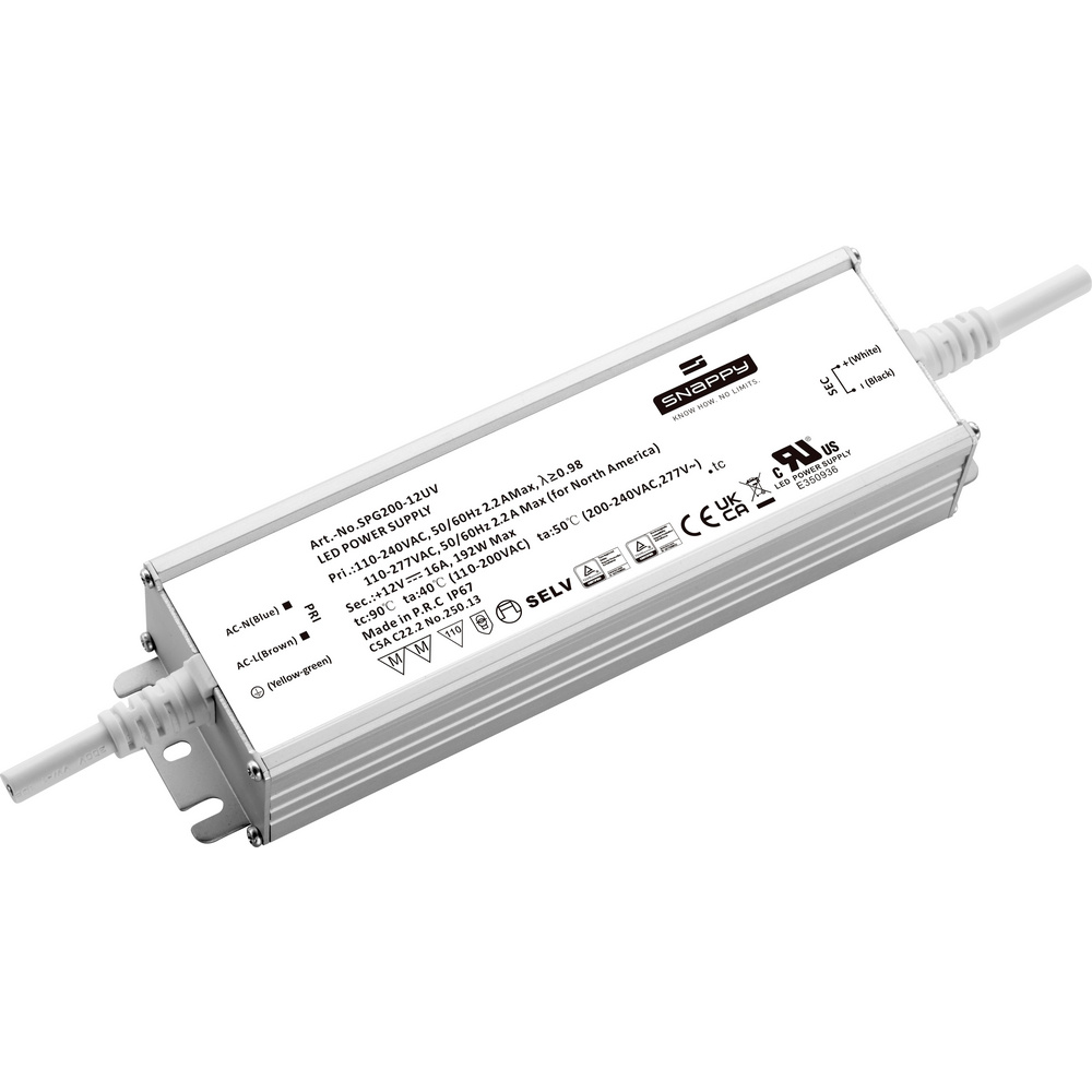 Dehner Elektronik Spg 200-12v Led-treiber Konstantspannung 200 W 16 A 12 V/dc Überlastschutz, Outdo