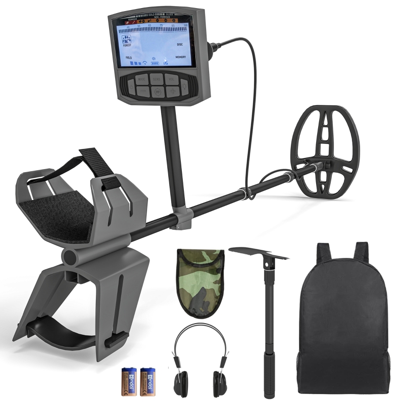 Metalldetektor 5 Modi, Lcd, Ip68, 48-130 Cm, Mit Kopfhörer Und Schaufel
