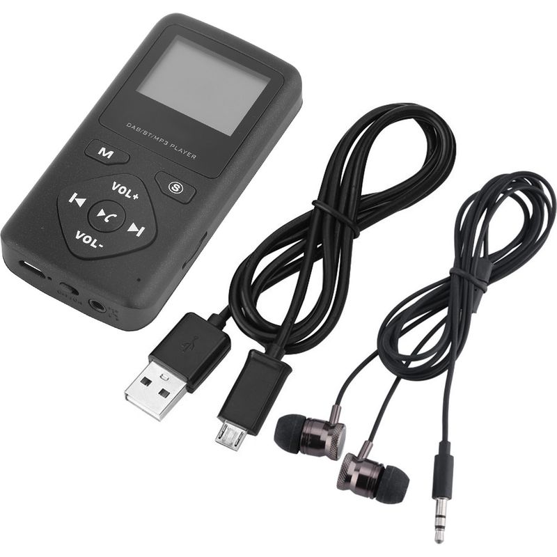 Kompakter Dab/dab+ Digitalradioempfänger Mit Bluetooth-mp3-player Und Kopfhörern
