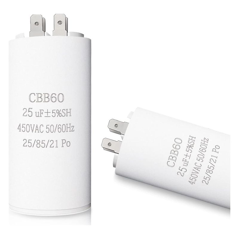 25 Μf Anlaufkondensator – 450 V Wechselspannung – Abmessungen: 45 X 95 Mm – Frequenz: 50/60 Hz – Geringe Dielektrische Verluste – 450 V Ac