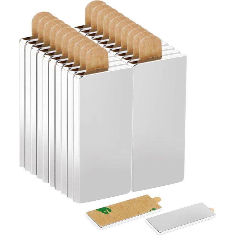 Lauwexe – Packung Mit 20 Selbstklebenden Neodym-magneten (30 X 10 X 2 Mm) – Dreifach Korrosionsbeständige Beschichtung – Für Glatte Oberflächen Und Starke Haftung – Basteln Und Büro