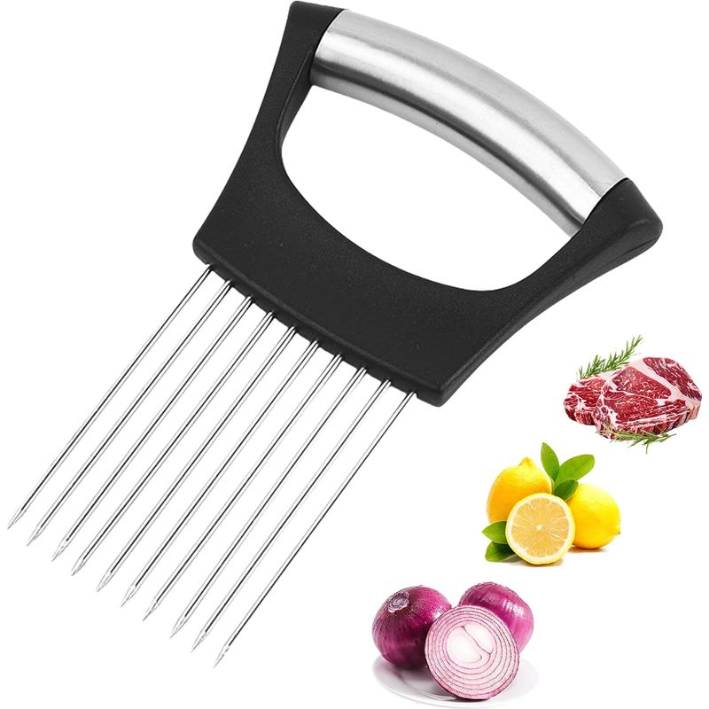 Manueller Gemüseschneider Aus Edelstahl, Gemüseschneider, Schneidehilfe, Gemüseschneiderhalter, Zwiebelschneider Aus Edelstahl Für Fleisch, Äpfel, Tomaten, Zitronen