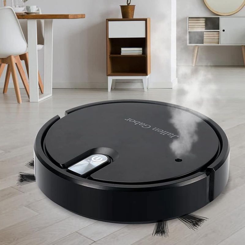 5-in-1 Akku-saugroboter – Nass- Und Trockenreinigung – Schlankes 6,9 Cm Gehäuse – 80 Minuten Akkulaufzeit – Led-umgebungsbeleuchtung