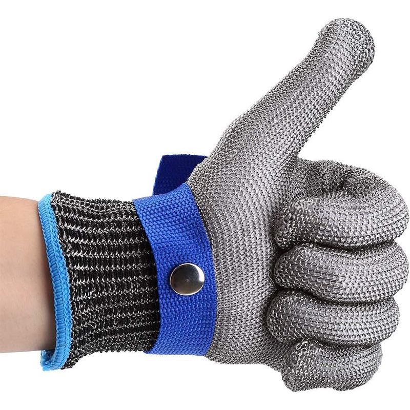 Schnittfeste Handschuhe, Schutzklasse 5 – Edelstahl 316l – Geeignet Für Industriearbeiten, Angeln Und Kochen – Größe S