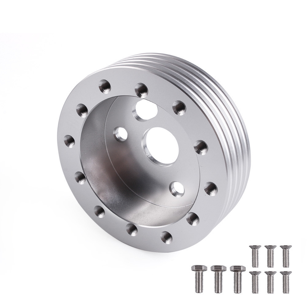 Aluminium-lenkradset (1 Zoll, 6-loch) Und Lenkradadapter – Silber