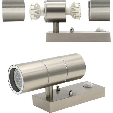 Set Aus 2 Außenwandleuchten, Anthrazitgrau Gu10 Up Down, Elektrische Außenwandleuchten, Ip44 Wasserdichtes Aluminium, Netzbetrieben Für Terrasse, Balkon, Veranda.