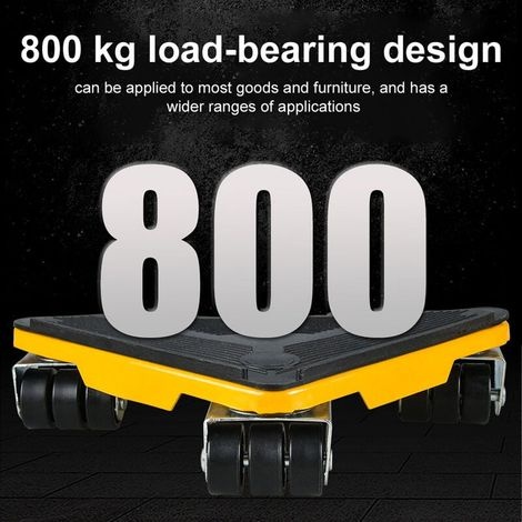 5-teiliges Möbeltransport-set Mit 800 Kg Tragkraft, 360°-drehfunktion, Energiesparend Und Einfach Zu Bedienen – Ideal Für Zuhause, Geschäft Und Garage.