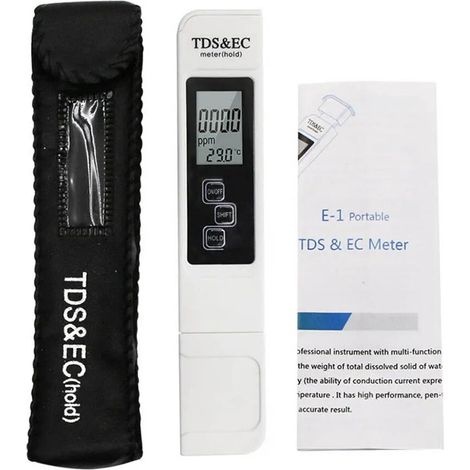 Digitales Wasserqualitätsmessgerät Mit Tds- Und Ec-messung (messbereich 0-9990), Temperaturmessgerät Zur Bestimmung Der Wasserreinheit Und Ppm-messgerät.