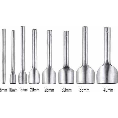 Set Mit 8 Leder-ausstechformen Für Bastelarbeiten, Riemen, Geldbörsen, Gartenarbeit Und Diy-projekte, 5–40 Mm