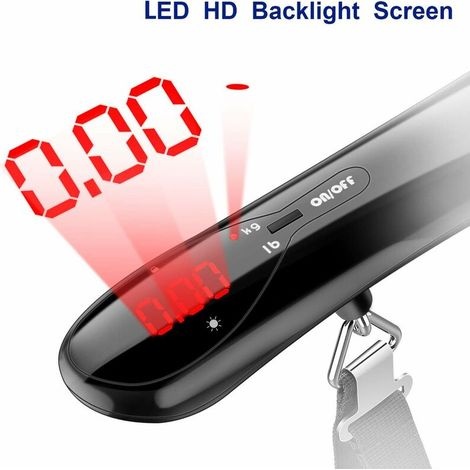 Elektronische Gepäckwaage, Tragbare Digitalwaage, Max. 50 Kg/110 Lb Kofferwaage Mit Tara-funktion Und Led-hintergrundbeleuchtung Für Post/reisen/einkaufen/zuhause/unterwegs