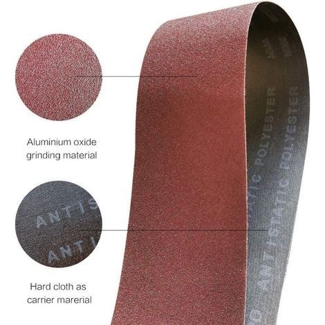915 X 100 Mm Schleifband - Gemischtes Schleifbandset Für Bandschleifer, Ideal Für Holz (12-teilig)