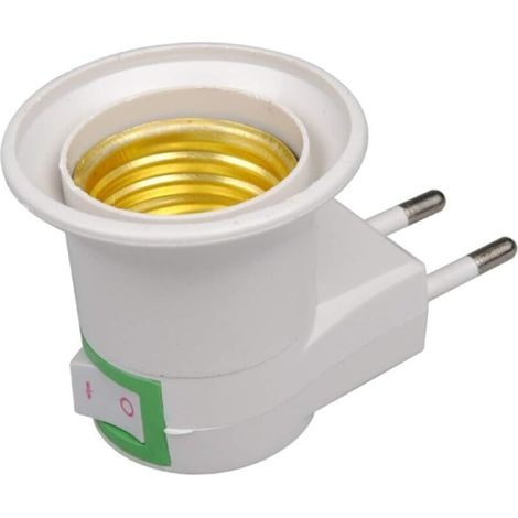 E27 Led-lampen-adapter (eu-stecker) Für Lampenfassung Mit Ein-/ausschalter (1 Stück)