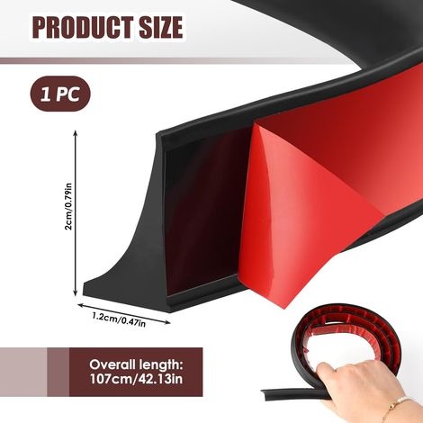 200 Cm Silikon-duschbarriere, Überlaufschutz Für Duschen, Selbstklebend Für Rahmenlose Duschtüren, Duschschwellen Und Küchen (schwarz)