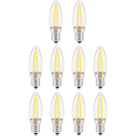 Dimmbare Retro-led-filamentlampe, E12 2w Warmweiße Led-lampe Mit Augenschutz