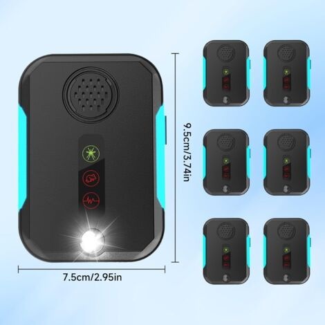 6er-pack Leistungsstarke Ultraschall-mäuse- Und Rattenabwehrgeräte Mit Großer Reichweite, Für Den Innenbereich Mit Led-licht, Ultraschall-nagerabwehr Für Haus, Wohnung, Keller, Restaurant, Dachboden U