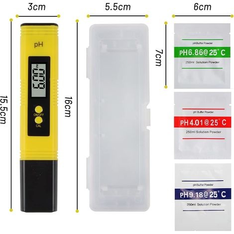 Elektronisches Ph-meter Mit Lcd-anzeige, Messbereich 0,00–14,00 Ph