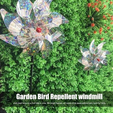 10 Dekorative Vogelscheuchen Für Den Garten, Taubenabwehr, Vogelabwehr, Reflektierende Windmühle Zum Schutz Von Garten, Obstgarten Und Hof