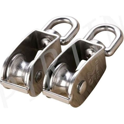 Seilzug, Heberolle, 2 M25 Einzelrolle 304 Edelstahl,