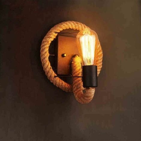 Vintage Retro-wandleuchte Aus Hepseil Im Amerikanischen Stil, Industrielampe Aus Eisen Für Bars, Lofts, Restaurants, Flure, Balkone (ohne Lichtquellen)