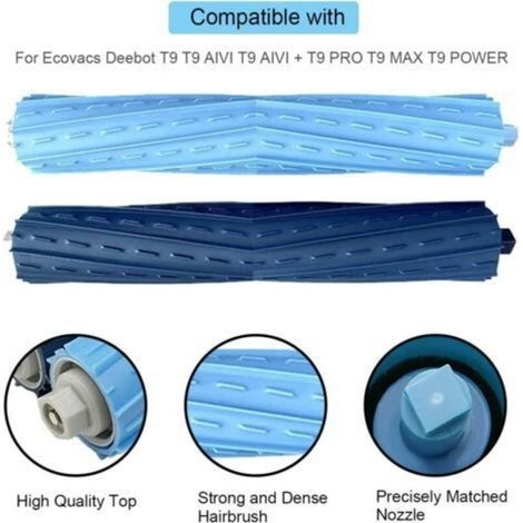 Ecovacs Deebot Ozmo T9+ Saugroboter Mit 2 Bürsten, 3 Filtern, 6 Seitenbürsten Und 2 Intelligenten Reinigungsdüsen