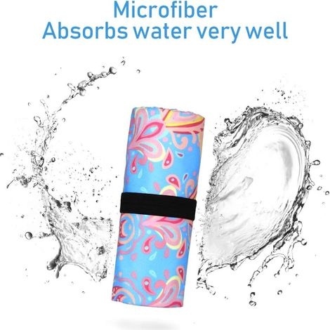 Mikrofaser-strandtuch, Sandabweisend, 150 X 75 Cm, Super Saugfähig, Leicht, Faltbar, Tragbar, Schnelltrocknend, Reisedecke Zum Schwimmen Und Für Sport