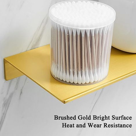Badezimmerregal, Duschablage, Aluminium-ablage Für Badezimmerschrank, Küche - Gebürstetes Gold (40 Cm)
