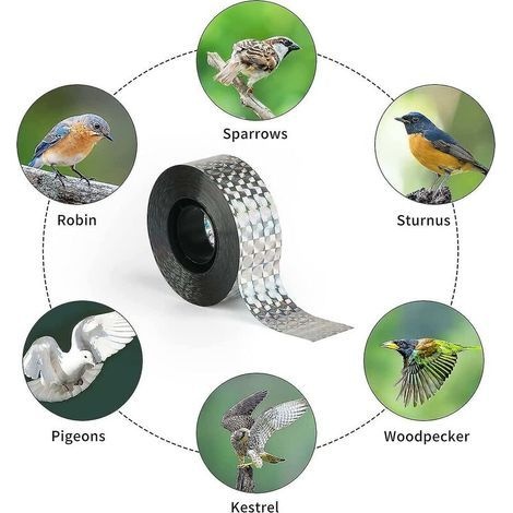 80 M (4,8 Cm) Vogelabwehrband, Vogelabwehrband, Gartenvogelscheuche, Reflektierender Vogelfänger, Taubenschutz