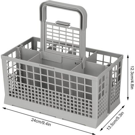 Geschirrspülerkorb, Universeller Abs-geschirrspülerkorb, Vielseitige Aufbewahrungsbox Für Geschirrspülbesteck Mit Universalgriff (240 X 135 X 123 Mm)