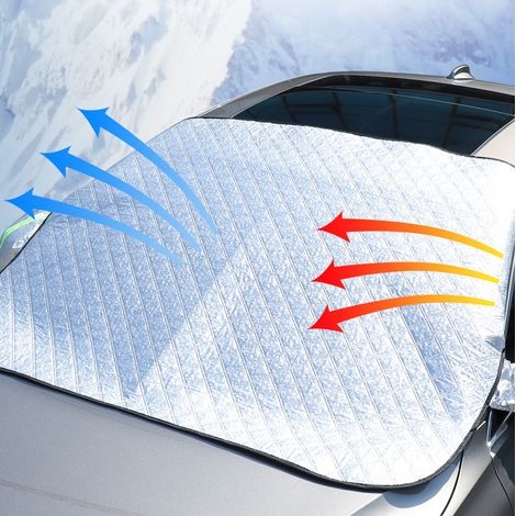 Magnetische Windschutzscheibenabdeckung, Faltbare Schutzhülle Mit 2 Spiegelabdeckungen, Winterautoabdeckung, 5 Magnete