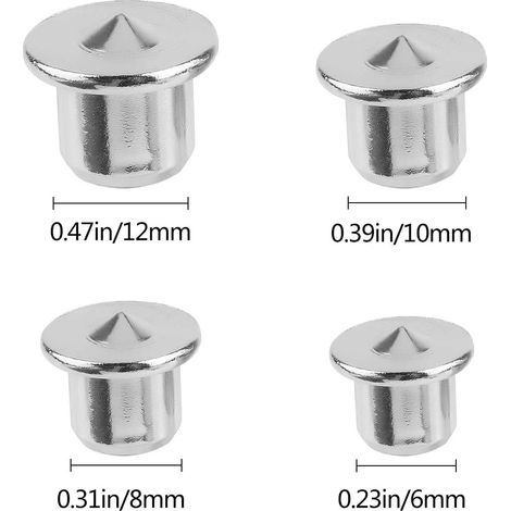 Zentrierpunkt, 16-teiliges Zentrierstift-set, Rundstift-zentrierwerkzeug, Rundstift-positionierer – 6 Mm, 8 Mm, 10 Mm, 12 Mm (silber)