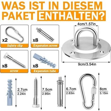 Edelstahlbefestigung Für Schaukel, Drehbare Hängematte Und Hängesessel, Huanmin Deckenhaken, Huanmin Hängelampe