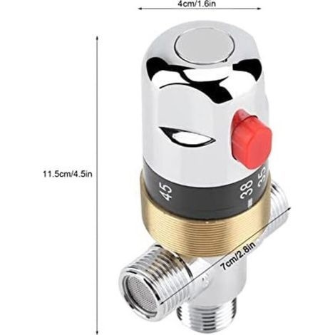 Thermostatische Mischbatterie Aus Massivem Messing Mit Wassertemperaturregelung Für Solarduschsysteme In Badezimmern Und Küchen.