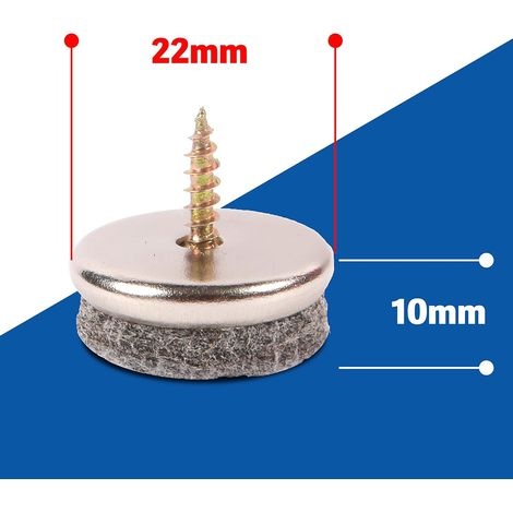 Filzgleiter Für Möbel – Filzgleiter Mit 22 Mm Durchmesser Für Möbelfüße. Bodenschoner Für Stuhlbeine, 5 Mm Dick.