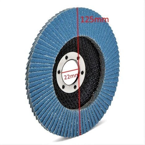 Packung Mit 10 Fächerscheiben, 125 Mm – Körnung 40/60/80/120 – Zum Schleifen Von Edelstahl, Eisen Und Holz – Kompatibel Mit Winkelschleifern
