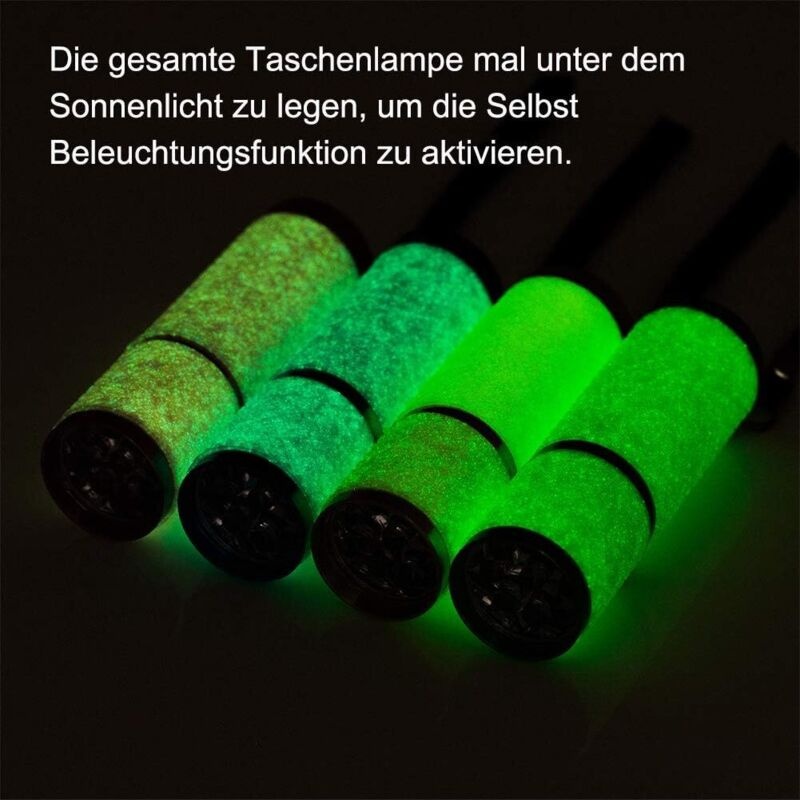 4-teiliges Led-taschenlampen-set, Mini-taschenlampe Mit Fluoreszierendem Griff Für Kinder Und Erwachsene, Radfahren, Camping, Lesen, Spazierengehen, Wandern, Arbeit, Batterien Nicht Enthalten