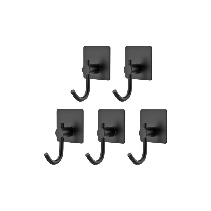 5-teiliges Klebehaken-set, Wandhaken Aus Edelstahl, Wasserfester, Selbstklebender Handtuchhalter, Kein Bohren Erforderlich Für Badezimmer, Küche, Büro Usw. (j-form)
