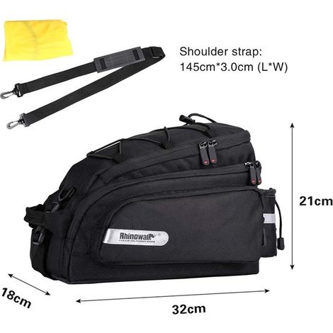 Große 12-liter-staufachtasche Für Den Rücksitz Mit Regenschutz Für Mountainbike- Und Sportreisen