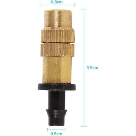 5-teiliges Set Verstellbarer Messing-sprühdüsen, Nebelsprüher Für Die Gartenbewässerung