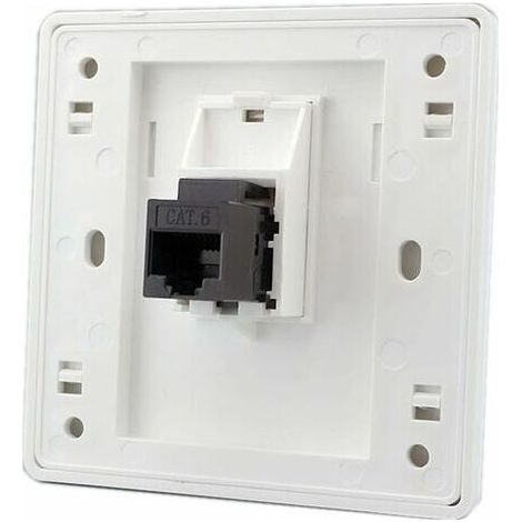 Rj45-lan-netzwerk-wanddose (2-buchse) Für Gigabit-lan (cat6), 86 X 86 Mm, 1 Stück