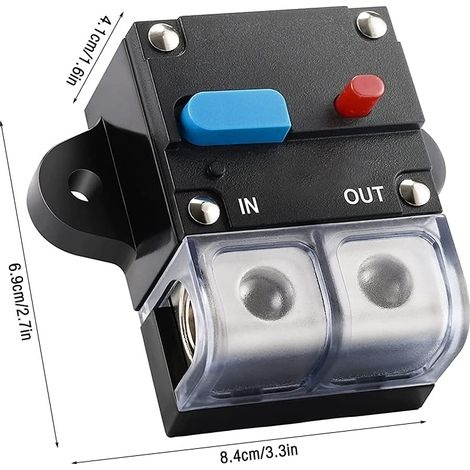 Audio-schutzschalter, 150-a-kfz-sicherung Mit Reset-taste, Selbstwiederherstellender Schutzschalter Für Auto-audio Und Verstärker, 12–48 V Dc